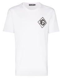 T-shirt à col rond blanc Dolce & Gabbana