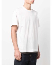 T-shirt à col rond blanc Low Brand