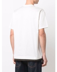 T-shirt à col rond blanc Low Brand