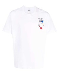 T-shirt à col rond blanc Doublet