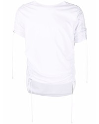 T-shirt à col rond blanc Balmain