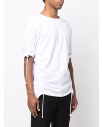 T-shirt à col rond blanc Balmain