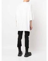 T-shirt à col rond blanc Rick Owens DRKSHDW