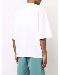 T-shirt à col rond blanc Jil Sander