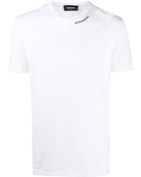 T-shirt à col rond blanc DSQUARED2