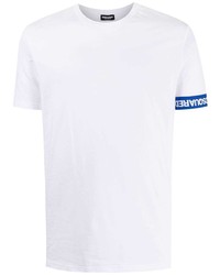 T-shirt à col rond blanc DSQUARED2