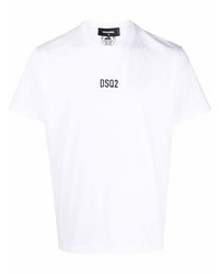 T-shirt à col rond blanc DSQUARED2