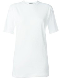 T-shirt à col rond blanc Dsquared2
