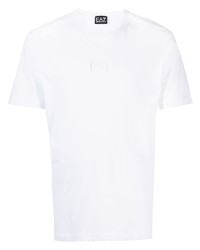 T-shirt à col rond blanc Ea7 Emporio Armani