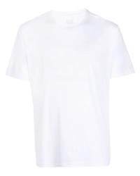 T-shirt à col rond blanc Ea7 Emporio Armani