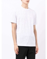 T-shirt à col rond blanc Emporio Armani