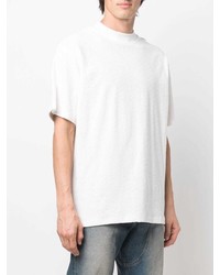 T-shirt à col rond blanc Needles