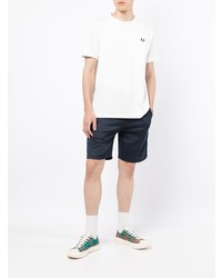 T-shirt à col rond blanc Fred Perry