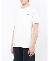 T-shirt à col rond blanc Fred Perry