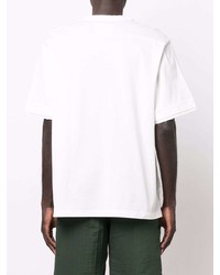 T-shirt à col rond blanc Sacai