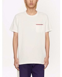 T-shirt à col rond blanc Gucci