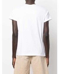 T-shirt à col rond blanc Maison Labiche