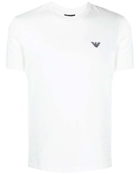 T-shirt à col rond blanc Emporio Armani