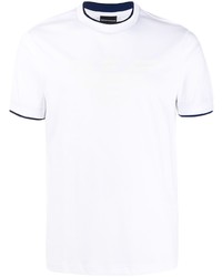 T-shirt à col rond blanc Emporio Armani