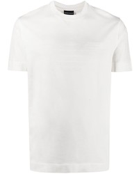 T-shirt à col rond blanc Emporio Armani