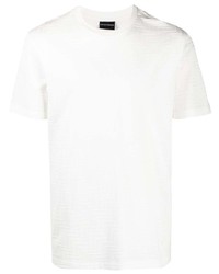 T-shirt à col rond blanc Emporio Armani