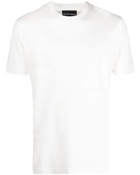 T-shirt à col rond blanc Emporio Armani