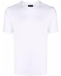 T-shirt à col rond blanc Emporio Armani