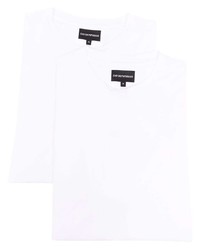 T-shirt à col rond blanc Emporio Armani