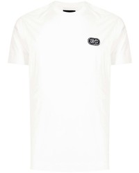 T-shirt à col rond blanc Emporio Armani