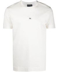 T-shirt à col rond blanc Emporio Armani