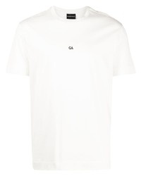 T-shirt à col rond blanc Emporio Armani