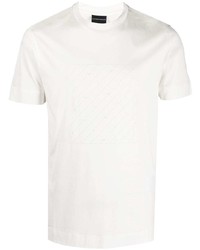 T-shirt à col rond blanc Emporio Armani