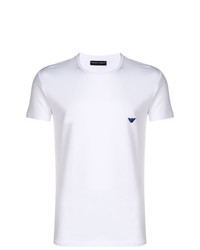 T-shirt à col rond blanc Emporio Armani