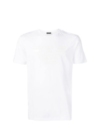 T-shirt à col rond blanc Emporio Armani