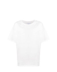 T-shirt à col rond blanc Facetasm