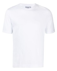 T-shirt à col rond blanc Fedeli