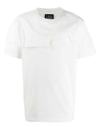 T-shirt à col rond blanc Fengchen Wang