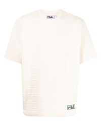 T-shirt à col rond blanc Fila