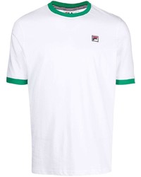 T-shirt à col rond blanc Fila