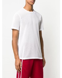 T-shirt à col rond blanc Helmut Lang