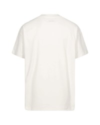 T-shirt à col rond blanc Flaneur Homme