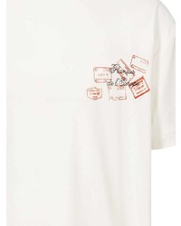 T-shirt à col rond blanc Flaneur Homme