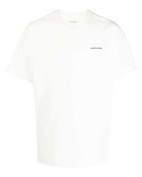 T-shirt à col rond blanc Flaneur Homme