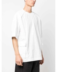 T-shirt à col rond blanc Juun.J