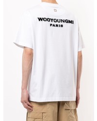 T-shirt à col rond blanc Wooyoungmi