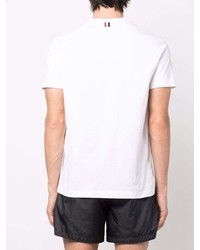 T-shirt à col rond blanc Thom Browne