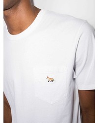 T-shirt à col rond blanc MAISON KITSUNÉ