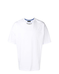 T-shirt à col rond blanc Frankie Morello
