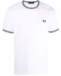 T-shirt à col rond blanc Fred Perry