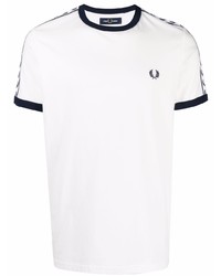 T-shirt à col rond blanc Fred Perry